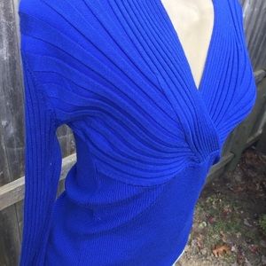 Royal blue stretchy sweater
